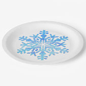 Elegante kerst sneeuwvlok papieren bordje (Gekanteld)