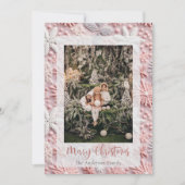 Elegante kerst sneeuwvlokken | Foto Vakantie Kaart (Voorkant)