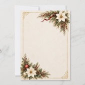 Elegante Kerst Thema Bruidsfeest | Kaart (Achterkant)