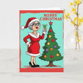 Elegante Kerst Toast Kaart (Gele Bloem)