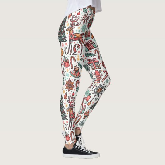 Elegante Kerst  Tree Gift Leggings (Rechts)