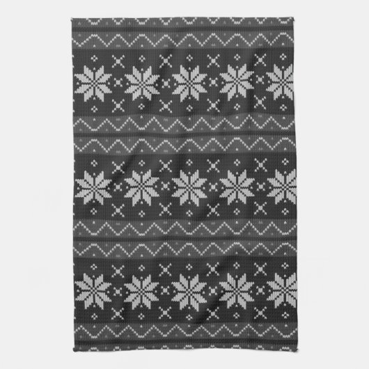 Elegante kerst trui Scandinavisch gebreid Theedoek (Verticaal)