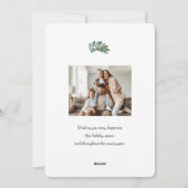 Elegante kerst typografie 4 foto's feestdagenkaart (Achterkant)