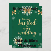 Elegante Kerst Uitnodiging Kaart (Voorkant / Achterkant)