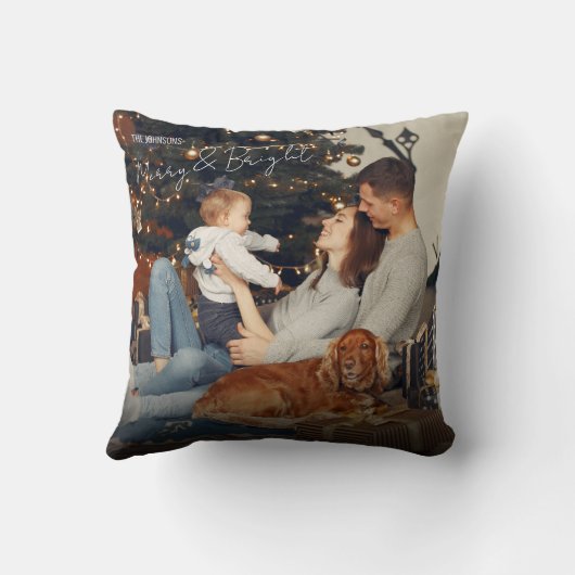 Elegante kerst vakantie gooi kussen (Achterkant)