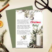 Elegante kerst vakantie kaars party uitnodiging