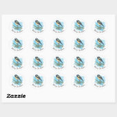 Elegante Kerst van Vogels Ronde Sticker (Vel)