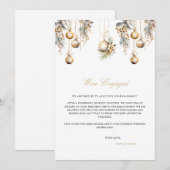 Elegante kerst verlovingsaankondigingskaart aankondiging (Voorkant / Achterkant)