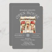 ELEGANTE KERST VERSIERDE WINKEL OPEN HUIS KAART (Voorkant / Achterkant)