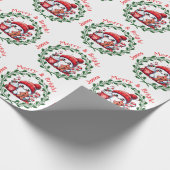 Elegante kerst vrolijk en helder cadeaupapier (Hoek)