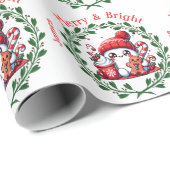 Elegante kerst vrolijk en helder cadeaupapier (Rol Hoek)