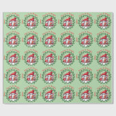 Elegante kerst vrolijk en helder cadeaupapier (Vlak)