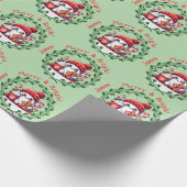 Elegante kerst vrolijk en helder cadeaupapier (Hoek)