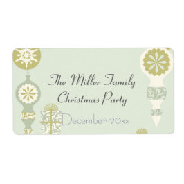 Elegante kerst waterfles etiket