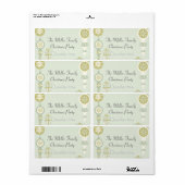 Elegante kerst waterfles etiket (Full Sheet)