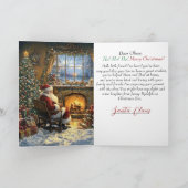 Elegante Kerst Waterverf Botanisch Feestdagen Kaart (Binnen)