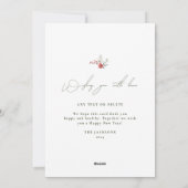 Elegante kerst waterverf botanische ovale foto feestdagenkaart (Achterkant)