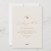 Elegante kerst waterverf gebladerte ovale foto feestdagenkaart (Achterkant)