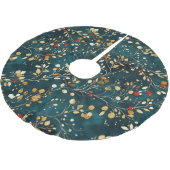 Elegante kerst Waterverf groen en bessen Kerstboom Rok (Gekanteld)