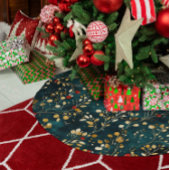 Elegante kerst Waterverf groen en bessen Kerstboom Rok