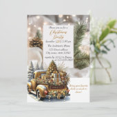 Elegante kerst Waterverf sneeuw Kaart (Staand voorkant)