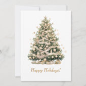 Elegante kerst Waterverf sneeuw Kaart (Achterkant)