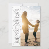 elegante kerst wervelingen foto GELUKKIGSTE Feestdagenkaart (Voorkant)