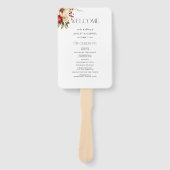 Elegante Kerst Winter Bloemen Handwaaier (Voorkant)