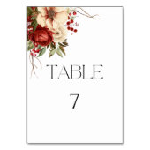 Elegante Kerst Winter Bloemen Kaart (Voorkant)