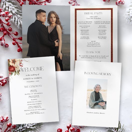 Elegante Kerst Winter Bloemen Programma