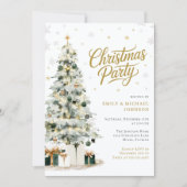 Elegante Kerst Winter Boom Feest Kaart (Voorkant)