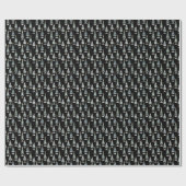 Elegante Kerst Winter Bos Bomen Zwart Cadeaupapier (Vlak)