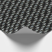 Elegante Kerst Winter Bos Bomen Zwart Cadeaupapier (Hoek)