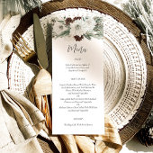 Elegante kerst winter dennen bruiloft menu