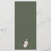 Elegante kerst winter dennen bruiloft menu (Achterkant)