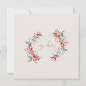 Elegante Kerst Winter Foliage Arch Foto Feestdagenkaart (Voorkant)