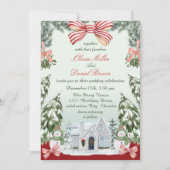 Elegante Kerst Winter Huwelijk Kaart (Voorkant)
