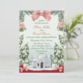Elegante Kerst Winter Huwelijk Kaart (Staand voorkant)