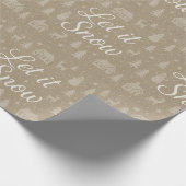 Elegante Kerst Winter Scene Knus Dorp Sneeuw Cadeaupapier (Hoek)