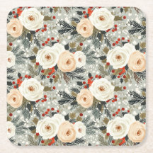 Elegante Kerst Witte Rozen & Rode Winter Berry