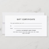 Elegante kerst zakelijke cadeaubon (Achterkant)