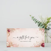 Elegante kerst zakelijke cadeaubon (Staand voorkant)