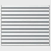 Elegante kerst zilver en wit gestreept cadeaupapier (Vlak)