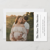 Elegante Kerst Zwangerschapsaankondiging Fotokaart Feestdagenkaart (Voorkant)