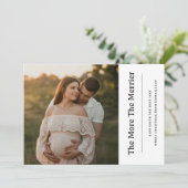 Elegante Kerst Zwangerschapsaankondiging Fotokaart Feestdagenkaart (Staand voorkant)