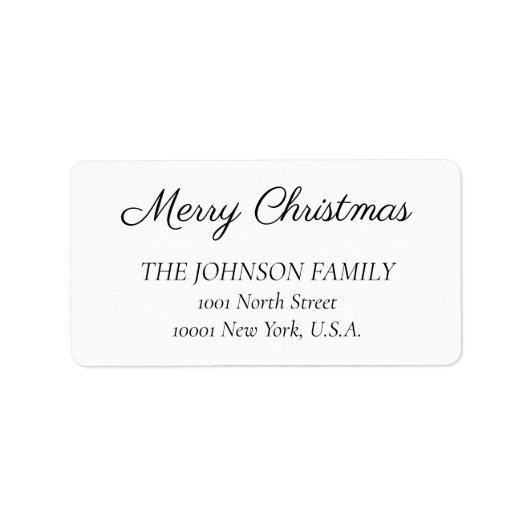 Elegante kerstadreslabels etiket (Voorkant)