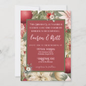 Elegante Kerstavond Romantische Fotobruiloft Kaart (Voorkant)