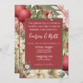 Elegante Kerstavond Romantische Fotobruiloft Kaart (Voorkant / Achterkant)