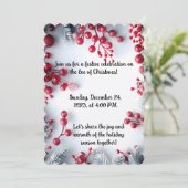 Elegante kerstavond uitnodiging (Staand voorkant)