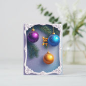 ❄️ Elegante Kerstbal Arrangement 🎄 Dennentak Briefkaart (Staand voorkant)